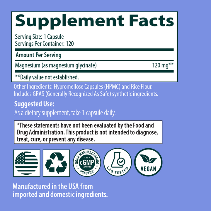 Magnesium Supplement, 120 Capsules