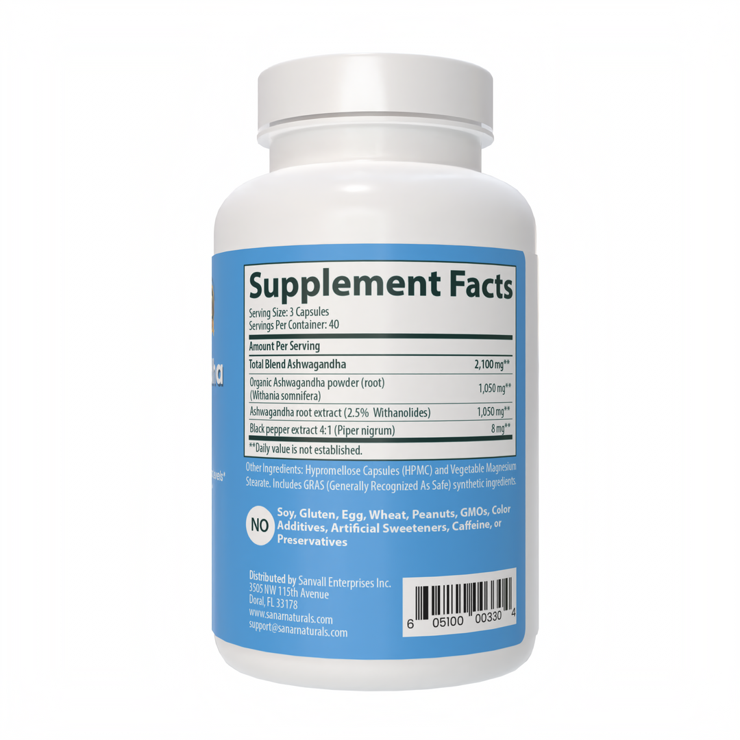 Ashwagandha Supplement, 120 Capsules