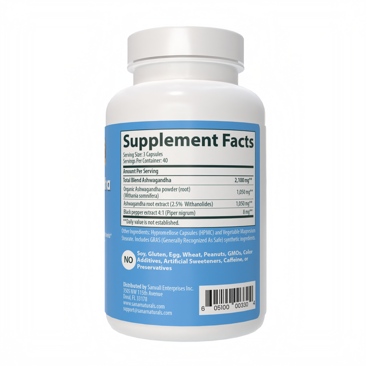 Ashwagandha Supplement, 120 Capsules