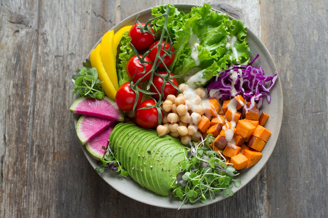 Fresh vegetables fruits and natural foods for immune system support
