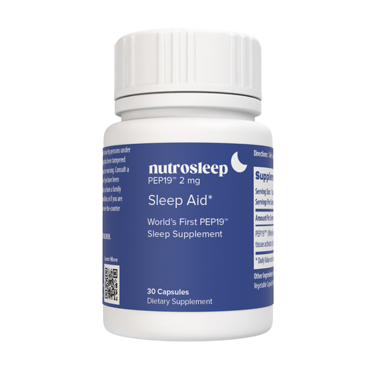 Sanar Naturals Nutrosleep PEP19 2mg sleep supplement for restful sleep and morning recovery